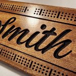 Personalized Mahogany Cribbage Board Image